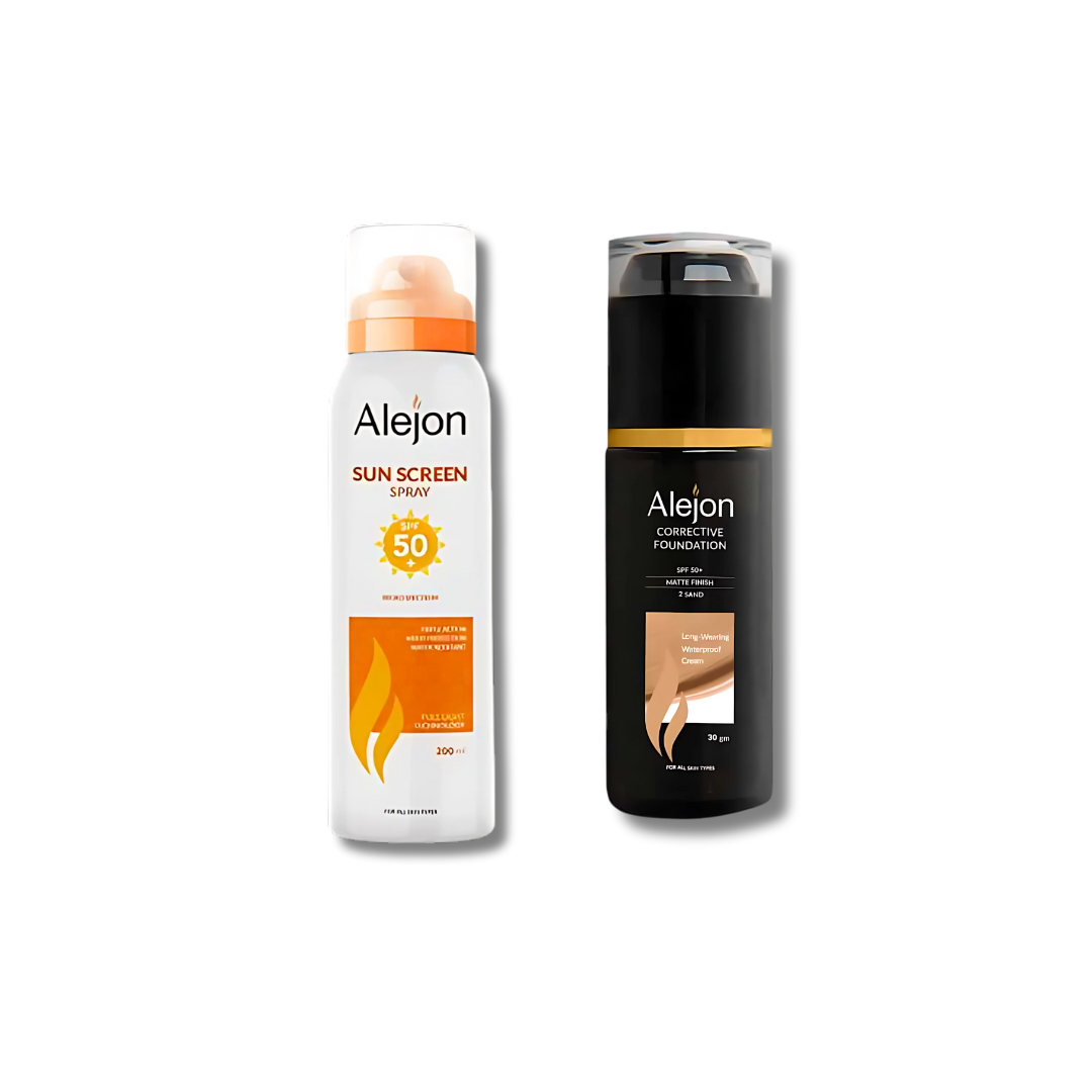 اليجون فونديشن غامق 30مل + اليجون صن اسكرين اسبراي 200 مل عرض